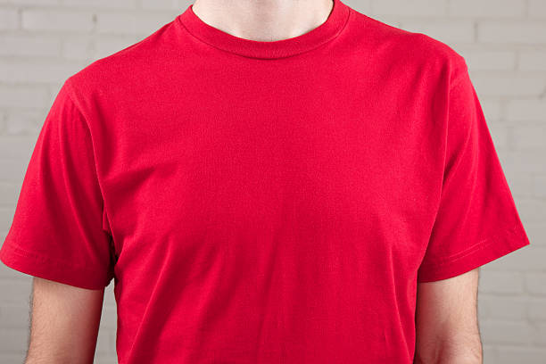 istock Young male with blank red t-shirt 185275744