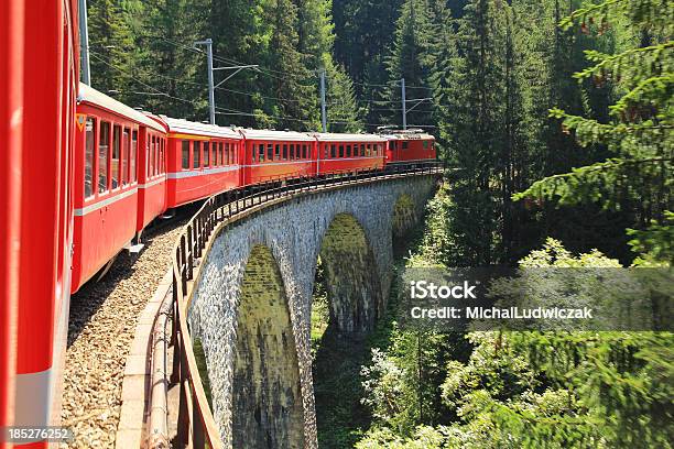 Swiss Railways Stock Photo - Download Image Now - Switzerland, Train - Vehicle, Bridge - Built Structure