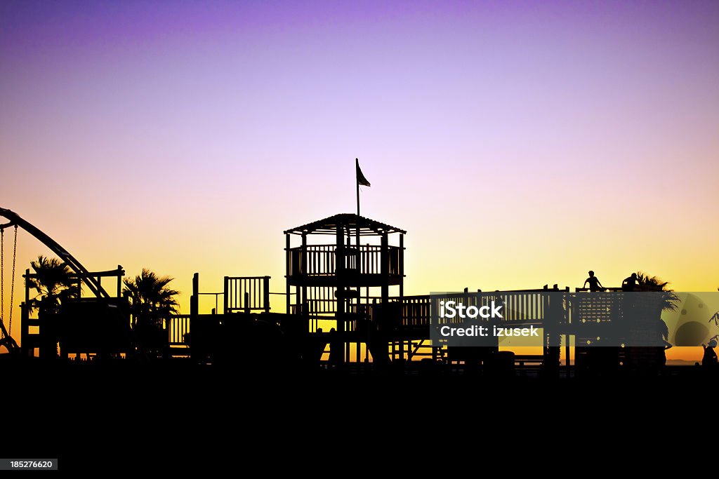 Playground Playground at sunset. Africa Stock Photo