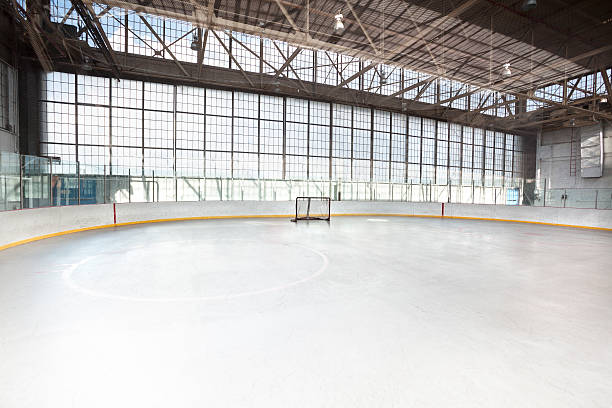 istock Ice hockey net in an arena 185276979