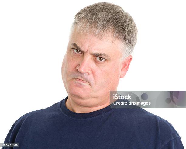 Upset Man Staring At Camera Stock Photo - Download Image Now - 40-44 Years, 40-49 Years, 45-49 Years