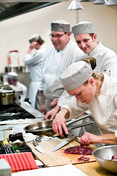 istock An industrial kitchen where several cooks prepare food 185277238