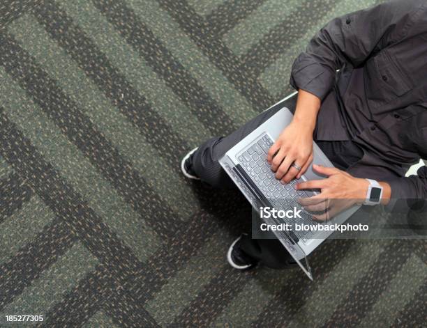 Man Using An Ultrabook Style Laptop Stock Photo - Download Image Now - Adult, Adults Only, Business