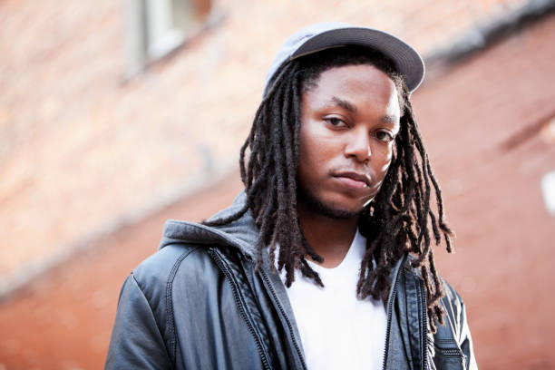 istock Portrait of young black man with dreadlocks 185277405