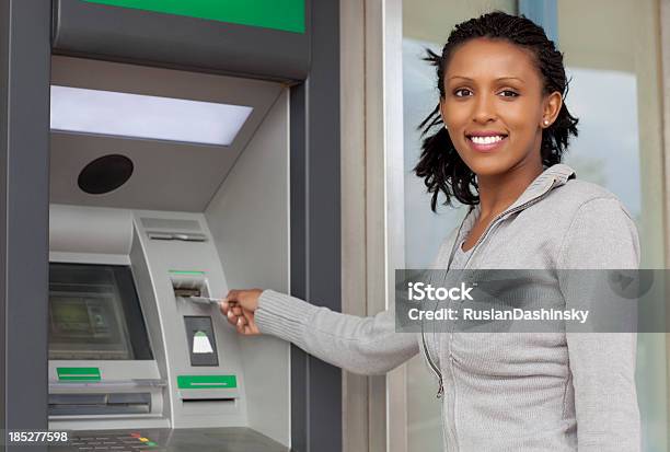 Withdraw Cash Money Stock Photo - Download Image Now - ATM, Women, African Ethnicity