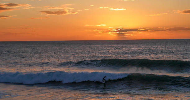istock Scenic view of distant surfer 1852776093