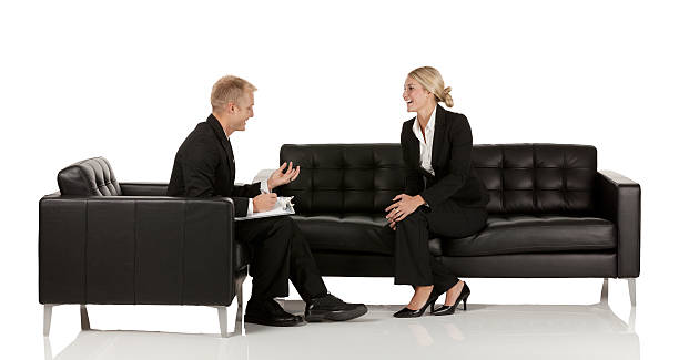 istock Business couple talking to each other 185277737