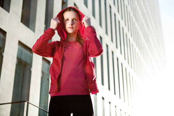istock Woman wearing Hood 185278283
