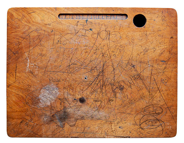 Beat up Desk Surface stock photo