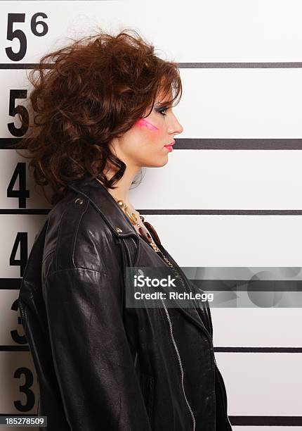 Mugshot Of A Woman Stock Photo - Download Image Now - Mug Shot, One Woman Only, Women