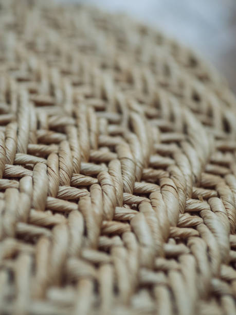 istock Vertical close up image of a straw shoulder beach bag detail. 1852785292