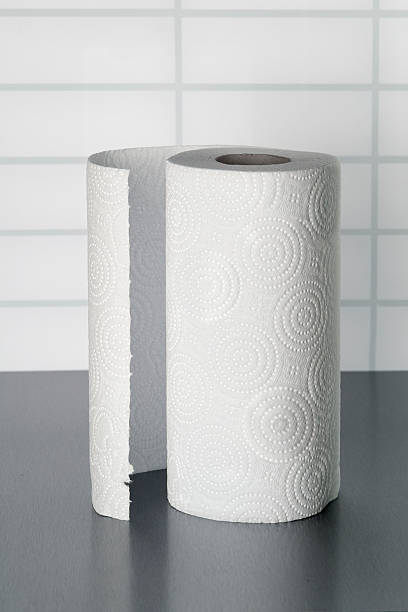 Kitchen towel on stainless steel counter