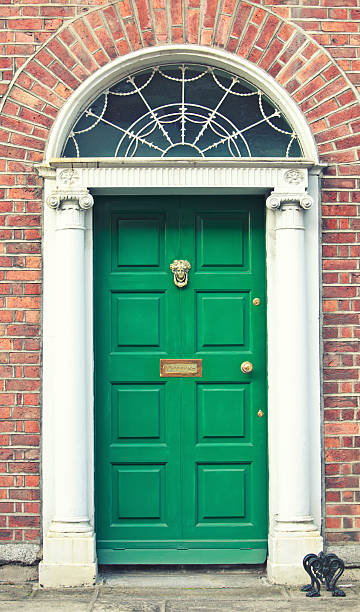 Door and window features of walk up apartments along the streets of London England