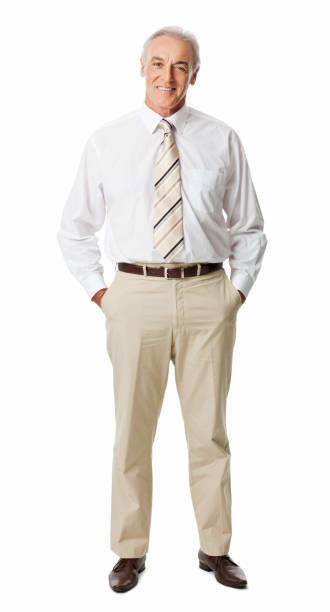istock Mature Businessman With Hands In Pockets - Isolated 185279096