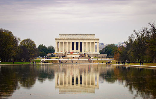 The Washington Monument and United States Capitol Building are just two of the many National Mall buildings seen in this autumn photograph of Washington D.C.