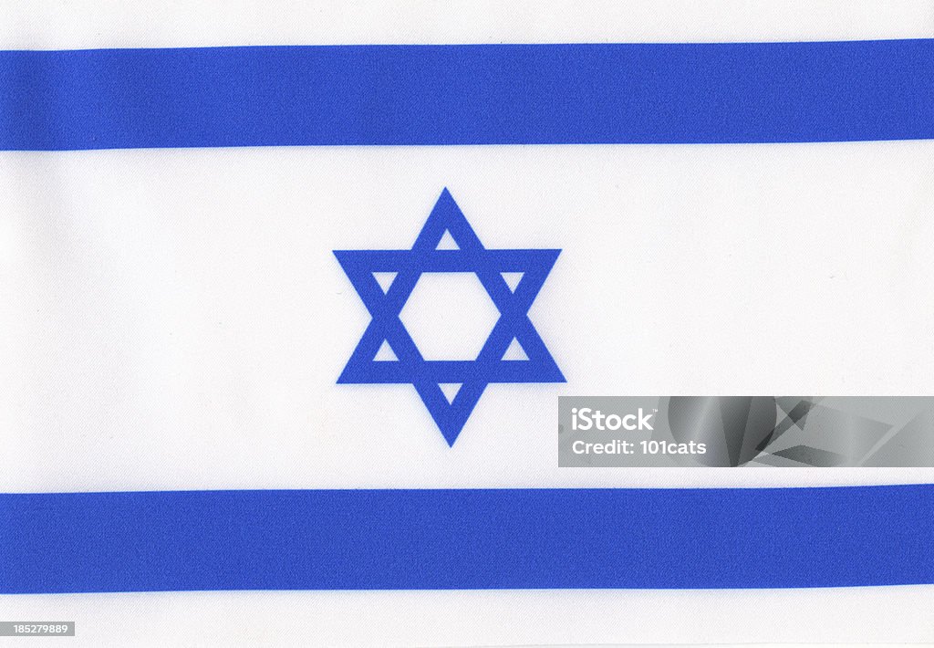 Israel-Flagge aus Segeltuch - Lizenzfrei Baumwolle Stock-Foto