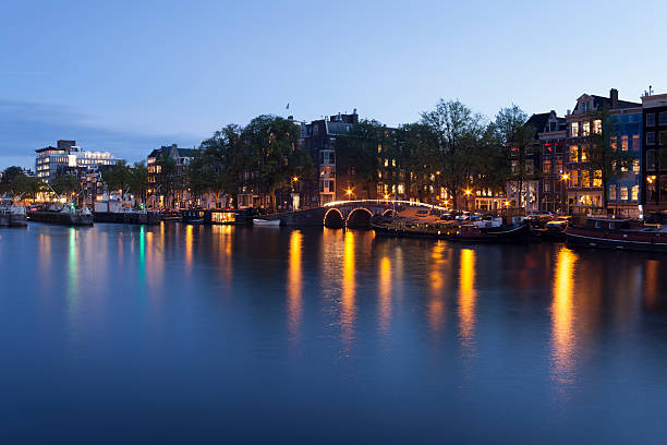 istock The Amstel River at twilight, Amsterdam, The Netherlands 185279909
