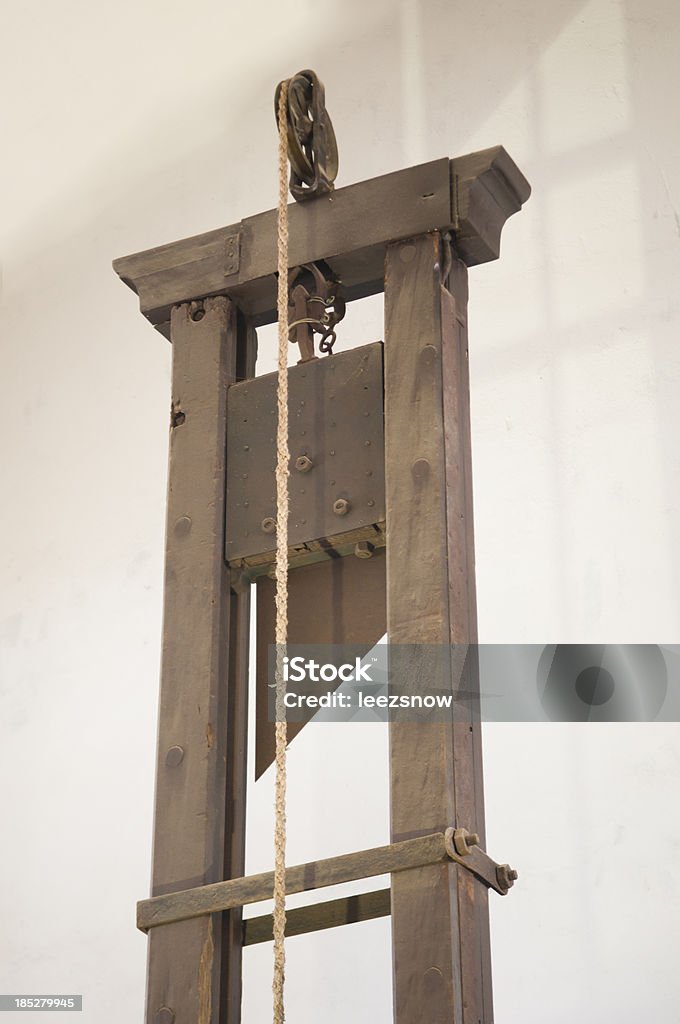 Oberen Bereich des historischen guillotine - Lizenzfrei Guillotine Stock-Foto