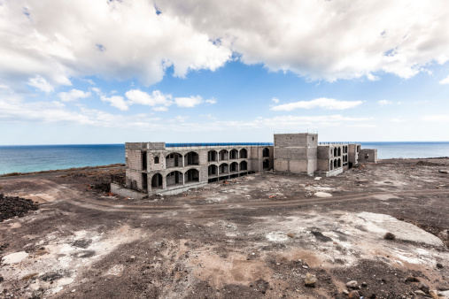Abanandoned Building, Real-Estate Bubble Bursts, Canary islands