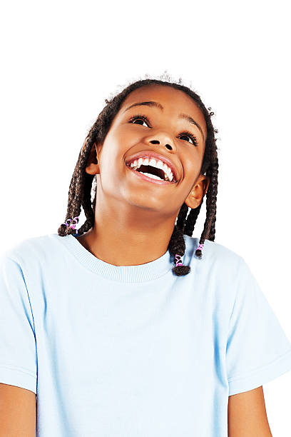 African American girl laughing.