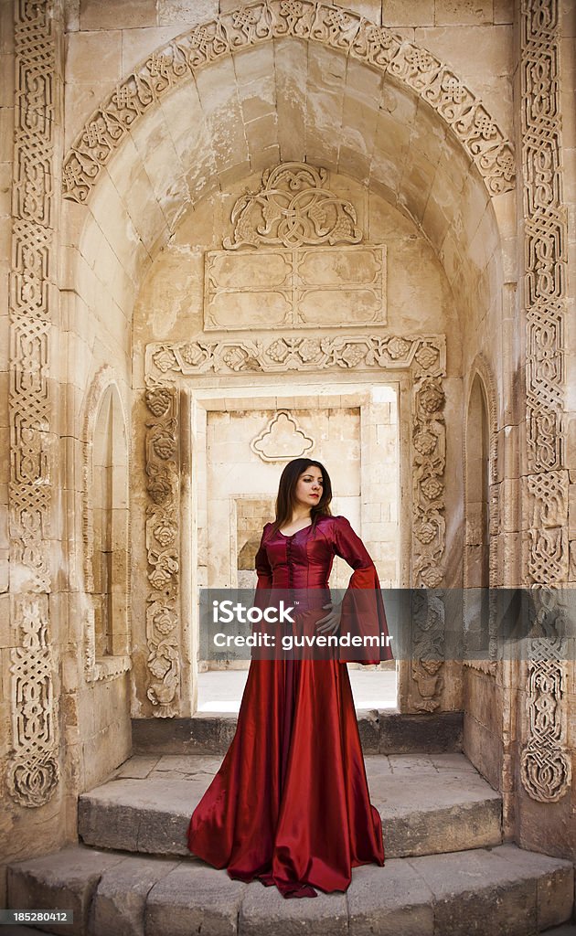 Princess of Ottoman Empire Princess of Ottoman Empire in red traditional princess dress. Shoot was taken at Ishak Pasha Palace in DogubayazAt-Turkey. Ottoman Empire Stock Photo