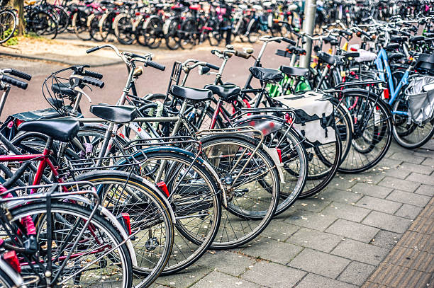istock Traditional Dutch Bicycle Parked In Amsterdam 185280488