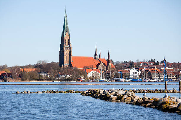 City of Schleswig at the Schlei, Germany stock photo