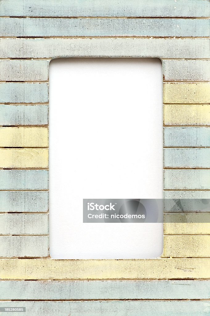 Cornice in legno in colori pastello. - Foto stock royalty-free di Bianco