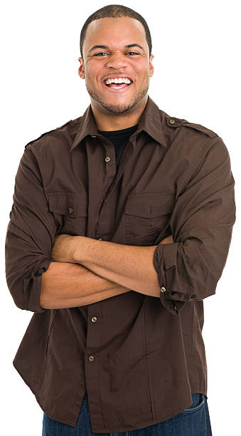 istock Laughing Young Man With Arms Crossed 185280658