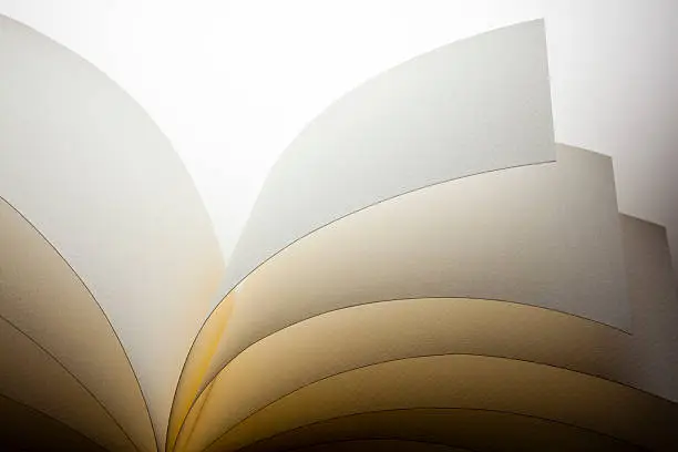 Abstract macro photography of paper sheets. 