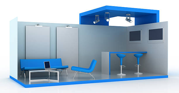 istock Exhibition stand with furniture 185280949