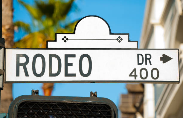 Street sign for the famous Rodeo Drive in Beverly Hills California