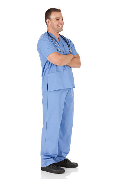 istock Male nurse standing with his arms crossed 185281774