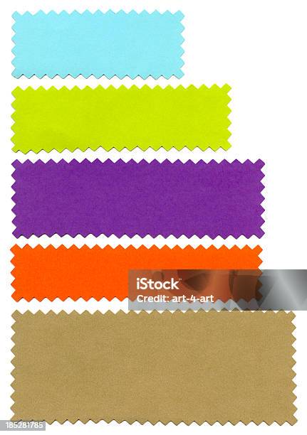 Blank Stripes Of Colored Paper Stock Photo - Download Image Now - Cut Or Torn Paper, Blank, Blue