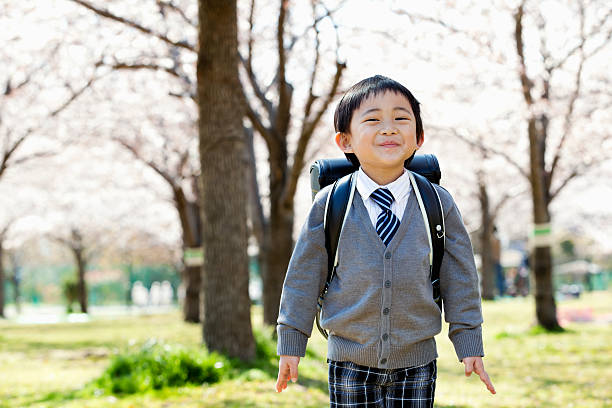 Elementary schoolboy stock photo