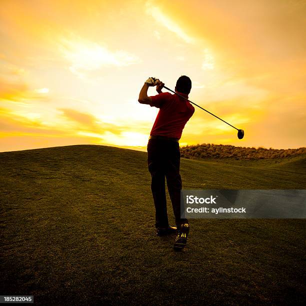 Golf Fiore Al Tramonto - Fotografie stock e altre immagini di Golf - Golf, Tramonto, 25-29 anni