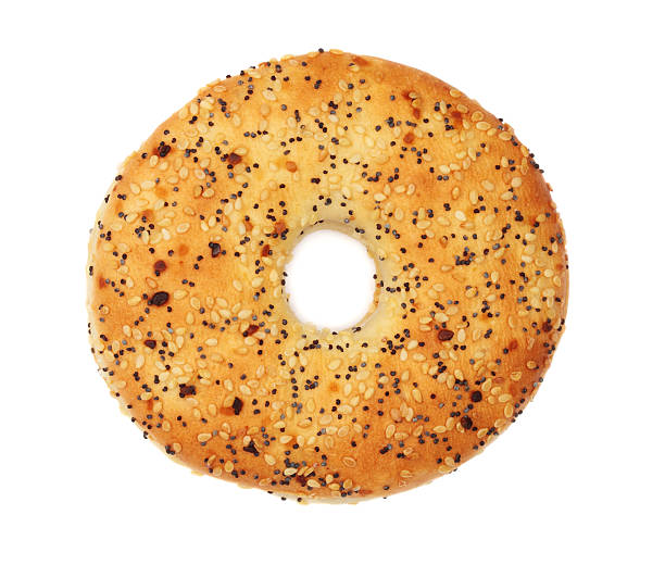 bagel tutto - bagel bread isolated circle foto e immagini stock