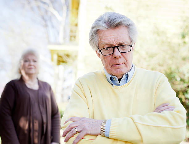 istock Unhappy Senior Couple 185282190