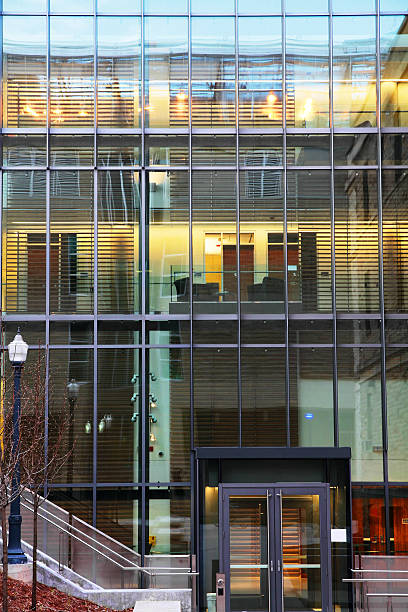 istock Colorful glass wall building 185282412