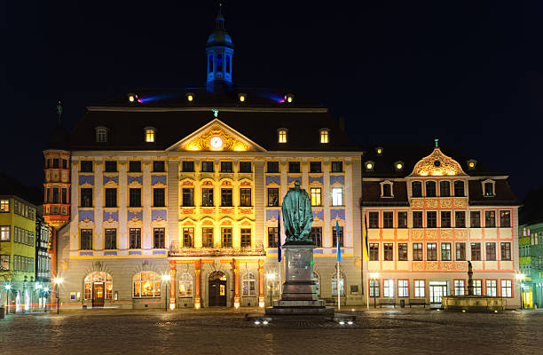 istock Coburg Rathaus (Town Hall) and Market square at night 185282951
