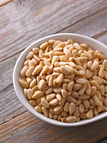 Close up of Pine Nuts