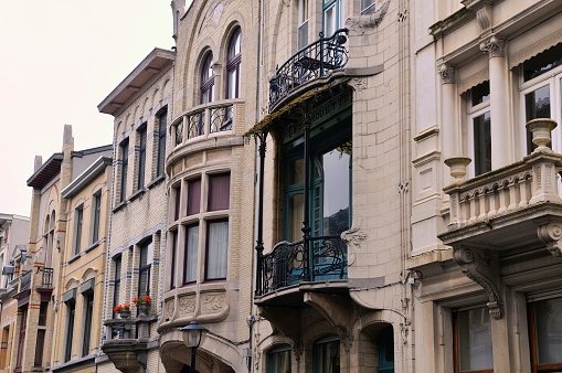 Jugendstil architecture in Antwerp in the Zurenborg area.