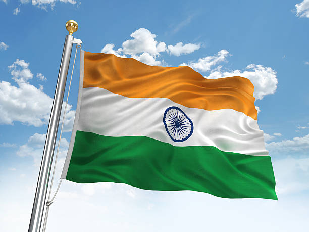 agitando india bandera - indian flag fotografías e imágenes de stock