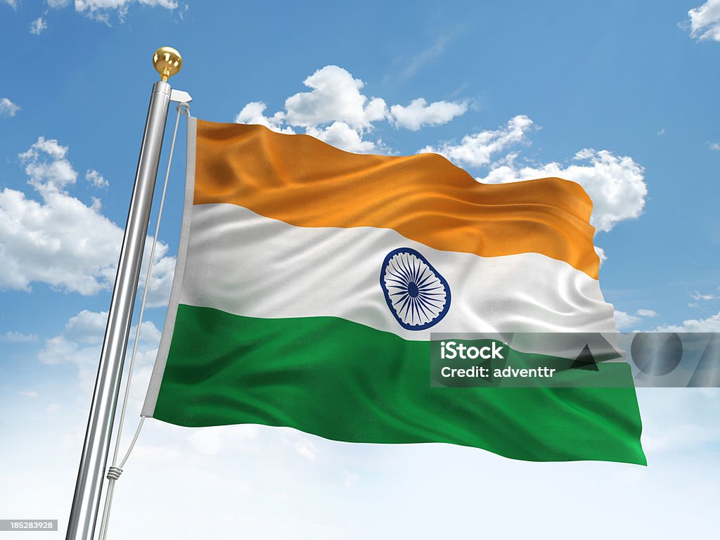 Waving India Flag Stock Photo - Download Image Now - Indian Flag, Flag,  Textured - iStock