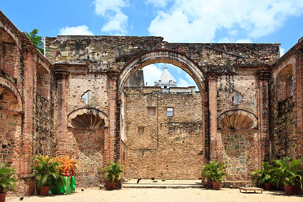 istock Panama City: Ruins of Jesuit Church (Interior) 185284206