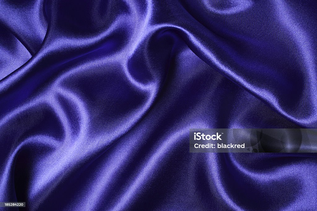 Dark Blue Silk Texture Dark blue color silk texture background. Dark Blue Stock Photo