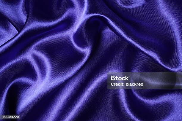 Dark Blue Silk Texture Stock Photo - Download Image Now - Dark Blue, Silk, Abstract