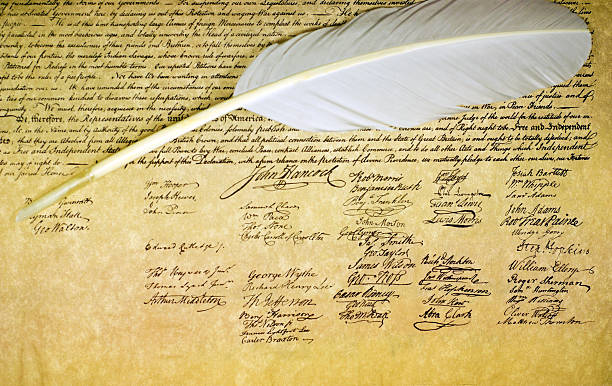 istock Signatures on Declaration of Independence 185284373