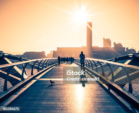 istock People Walking On Millenium Bridge, London 185284675