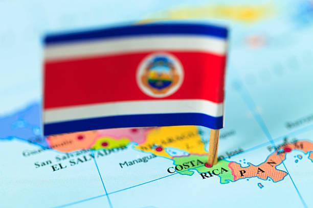 istock Map and flag of Costa Rica 185284925